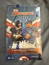 2022 Bowman Baseball Jumbo Sealed Hobby Box 3 Auto