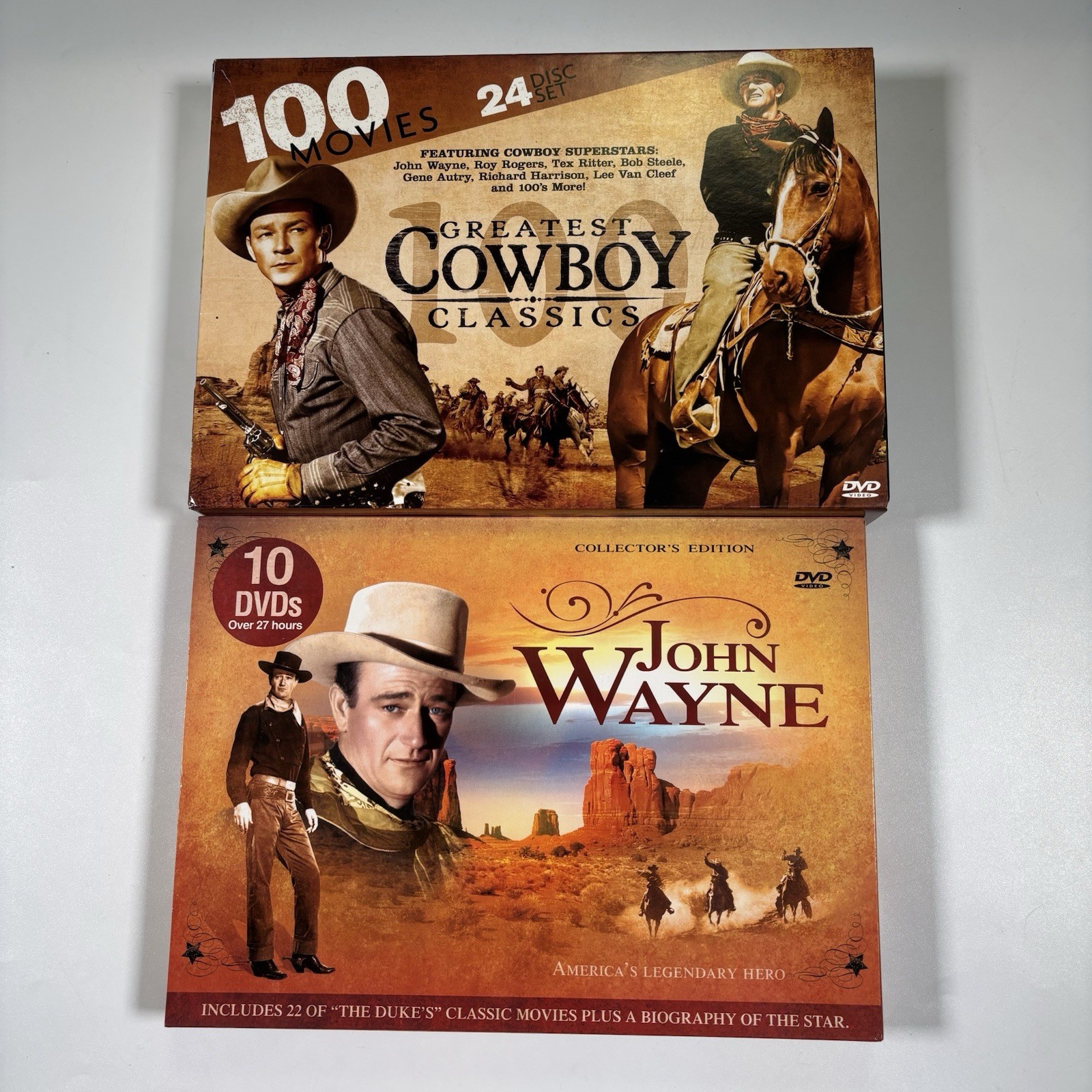 100 greatest cowboy classics John Wayne DVD Lot Collectors Edition Westerns Hero