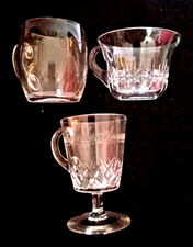 Restposten 3 antike Puddingbecher aus Glas