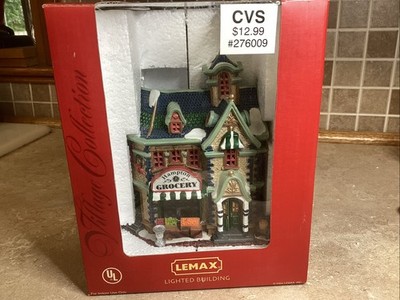 Lemax Hampton Grocery-Lighted Building In Original Box With Light Cord-7  Tall