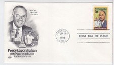 TurtlesTradingPost- Percy Lavon Julian - 1993 #2746 FDC- Artcraft  Cachet