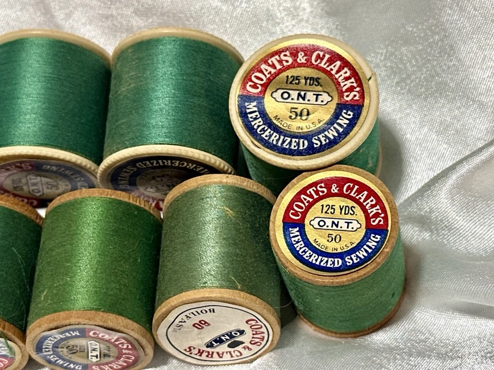 LOT of 10 Coats & Clark’s GREEN #53A, #64, #60 Thread 300 Yd VARIOUS - Image 2 of 4