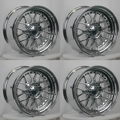 NEW 18'' RS2 BBS STYLE WHEELS RIMS 18X9 18X10 +30 (5X114.3 & 5X120) STAGGERED SET