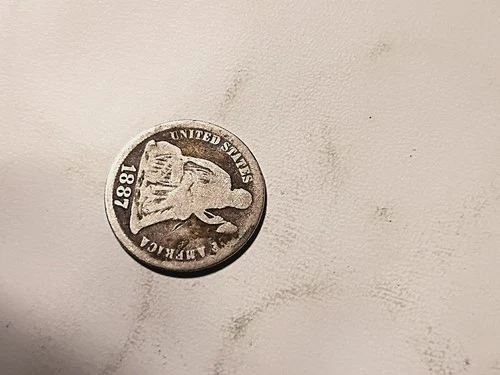 1887 P Seated Liberty Dime 10¢ Cent Silver Coin VF Condition