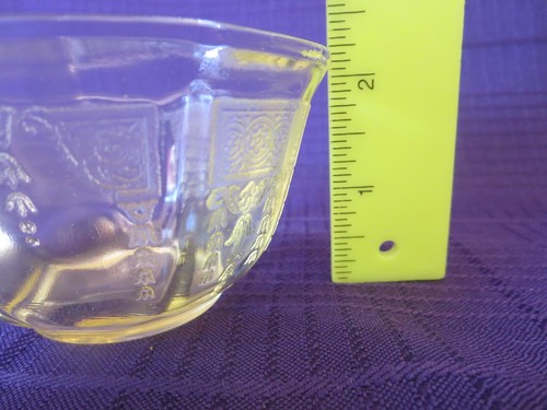 4-HOCKING GLASS CO. Princess Pattern Yellow Topaz Coffee or Tea Cups - Picture 11 of 12