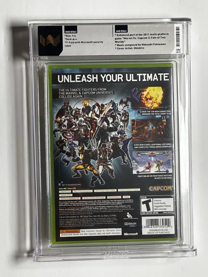 Ultimate Marvel vs Capcom 3 Xbox 360 WATA 9.6 A++ Sealed Graded Not CGC VGA - Image 2 of 2