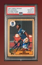 1987 TOPPS TIFFANY FUTURE STARS BO JACKSON ROOKIE PSA 8 AUTO 10 RC
