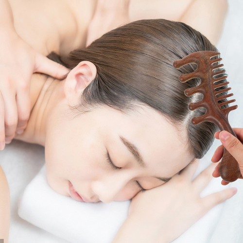 Sandelholz-Massage Kamm Kopfhautmassagekamm Haar Kopfhautmassagegerät - Bild 5 von 12