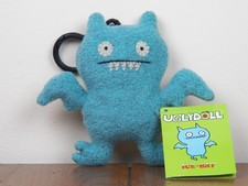 Uglydolls Blue Ice-Bat 4.25" Plush Backpack Clip Stuffed Keychain Ugly Doll NEW 