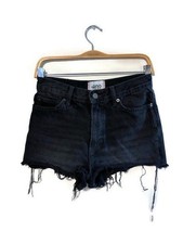 BDG Urban Outfitters High Rise Black Frayed Hem Cut Off Denim Shorts Size 27 4