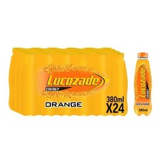 Lucozade Energy Orange Sparkling Energy Drink Powered By Glucose, 24x380ml
