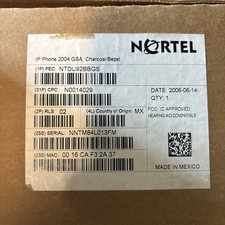 Nortel I2004 NTDU92BBGS GSA IP Display Phone with Silver Pezel (Charcoal/New)