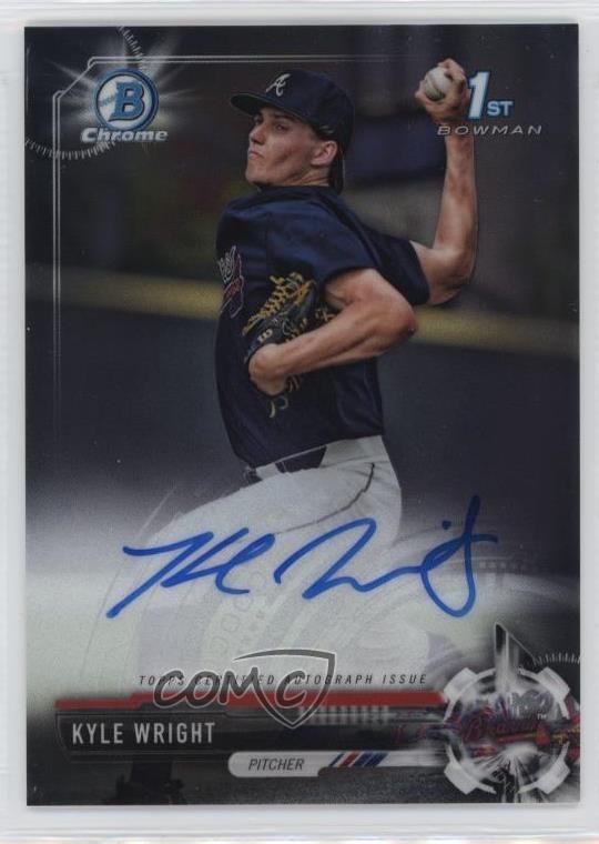 2017 Bowman Draft Chrome Draft Pick Auto Kyle Wright #CDA-KW Auto tj1