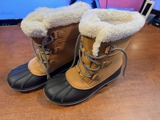 Kids' Kit Easy-On Winter Boots - Cat Jack Cognac New No Box Size 12