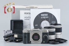 "Count 960" PENTAX Q7 Silver 12.4 MP Digital Camera 5-15 15-45 Lenses w/ Box