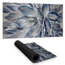 Begin Home Decor C1DM1531IXQFL8 16 x 32 in. Blue Gray Flower Desk Mat - Hom...