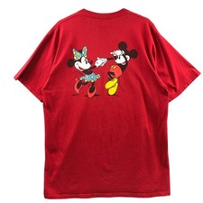 Vintage Mickey Mouse & Minnie Made In USA Disney T-Shirt Velva Sheen XL