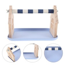 Parrot Platform Perch: Wooden Bird Training Stand - Portable Playstand with