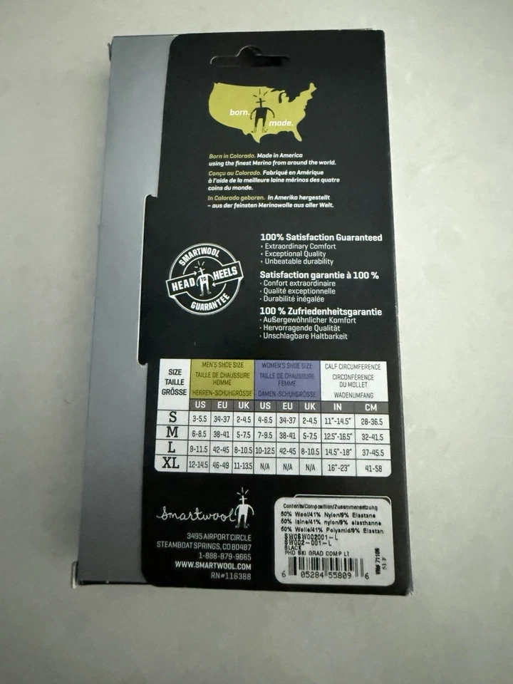 Calcetines grandes Smartwool SKI compresión graduada ligera PhD - Nuevos con etiquetas Foto 2 de 2