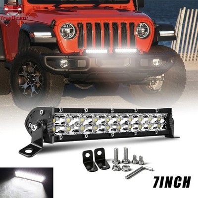 7 inch Slim Light Bar Off Road Fog Light LED Work light for Truck ATV UTV Boat