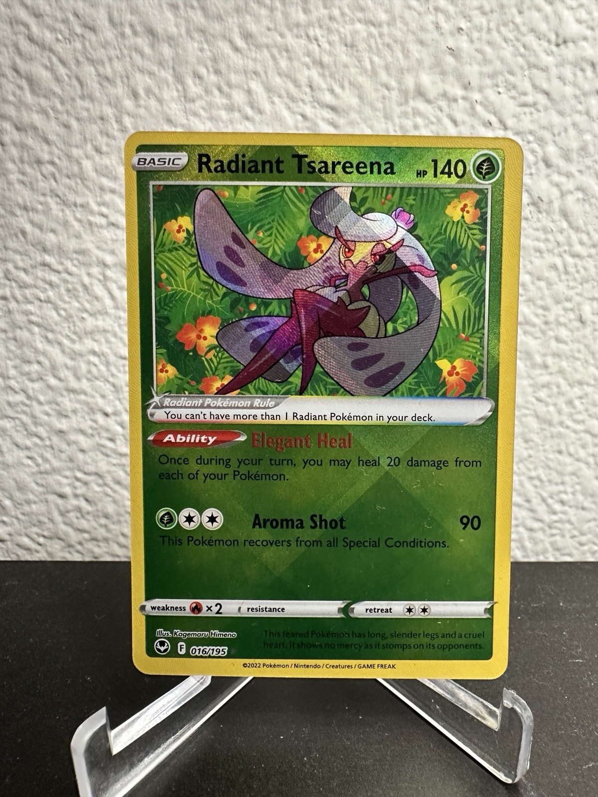 Radiant Tsareena - 016/195 Silver Tempest SHINY Holo Rare Pokemon - NM/MINT
