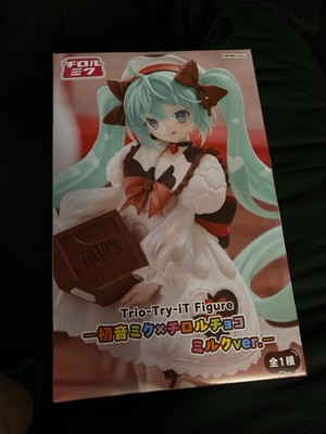 OPENED Hatsune Miku x TIROL Chocolate Trio-Try-iT Figure Milk ver. FuRyu NEW