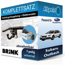 Für Subaru Outback 10.14- BRINK Anhängerkupplung abnehmbar + 7polig E-Satz neu