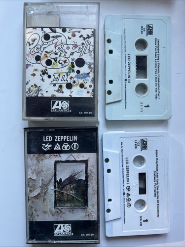 2 Vintage Led Zeppelin III IV Cassette Tape Lot