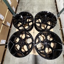 Used 20x9 MRR M228 5x120 35 66.9 Black Wheels set-4