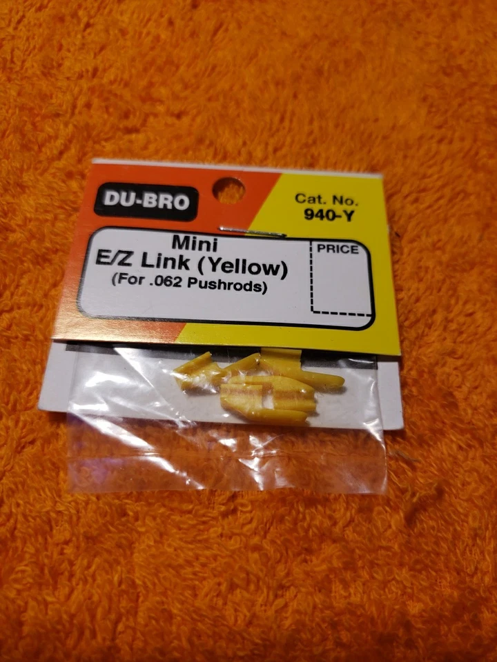 Du-Bro - Mini E/Z Link Yellow For .062 Pushrods - New - Part 940-Y - JT25 - Image 2 of 4