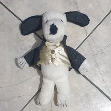 Peluche Pupazzo Cane Snoopy Con Smoking Peanuts Linus 20+ Cm Vintage Originale
