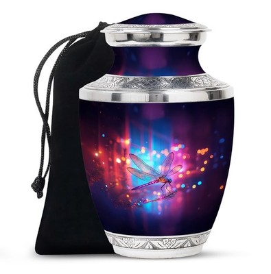 Wings Of Dragonfly Cremains Large Urn For Ashes Adult Female & Male (10 Inch)