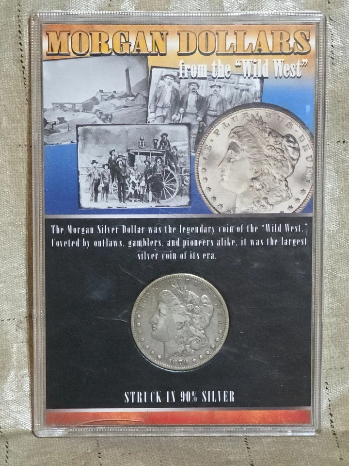 *Rare* 1879-S Reverse of 1878 Morgan Silver Dollar. F/XF original holder. - Image 3 of 4