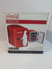 Coca Cola Mini Fridge For Bedrooms 4L 6 Can Table Top Quiet Fridges Cold Warmer
