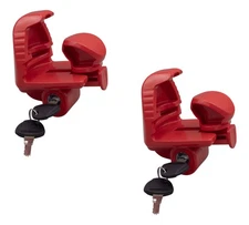 2 Pack Heavy-Duty Steel Trailer Coupler Lock w/ Key - Fit 1-7/8", 2" & 2-5/16"