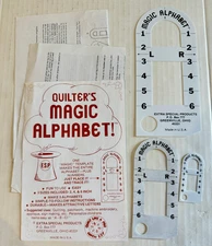 Vintage Quilter's Magic Alphabet Numbers Template Quilt Instructions 1981 pack