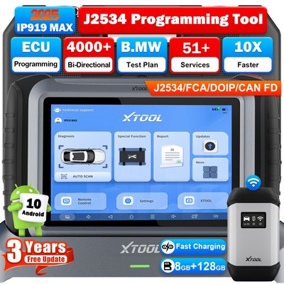 XTOOL IP919 MAX OBD2 Scanner J2534 ECU Programmierung, Schlüsselprogrammierung