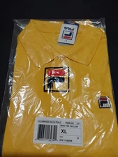 FILA VINTAGE Men's Sz XL SPECTRA YELLOW TENNIS POLO ESSENZA POLO PERFORMA  NOS