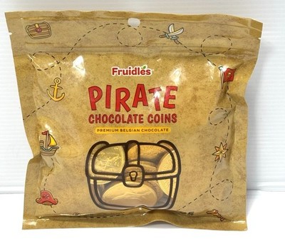 Fruidles Pirate Chocolate Coins Premium Belgian Chocolate Kosher 25ct NEW