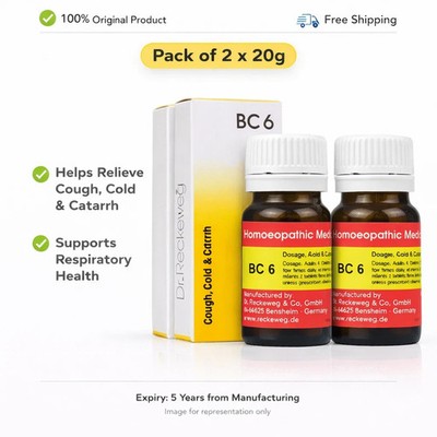 Dr Reckeweg BC 6 Tablets 20g Homeopathic General Wellness Support 2 Pack