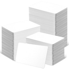 100 Pack - ZSZ Blank PVC Cards Without Scratches, 85.6mm x 53.98mm, white