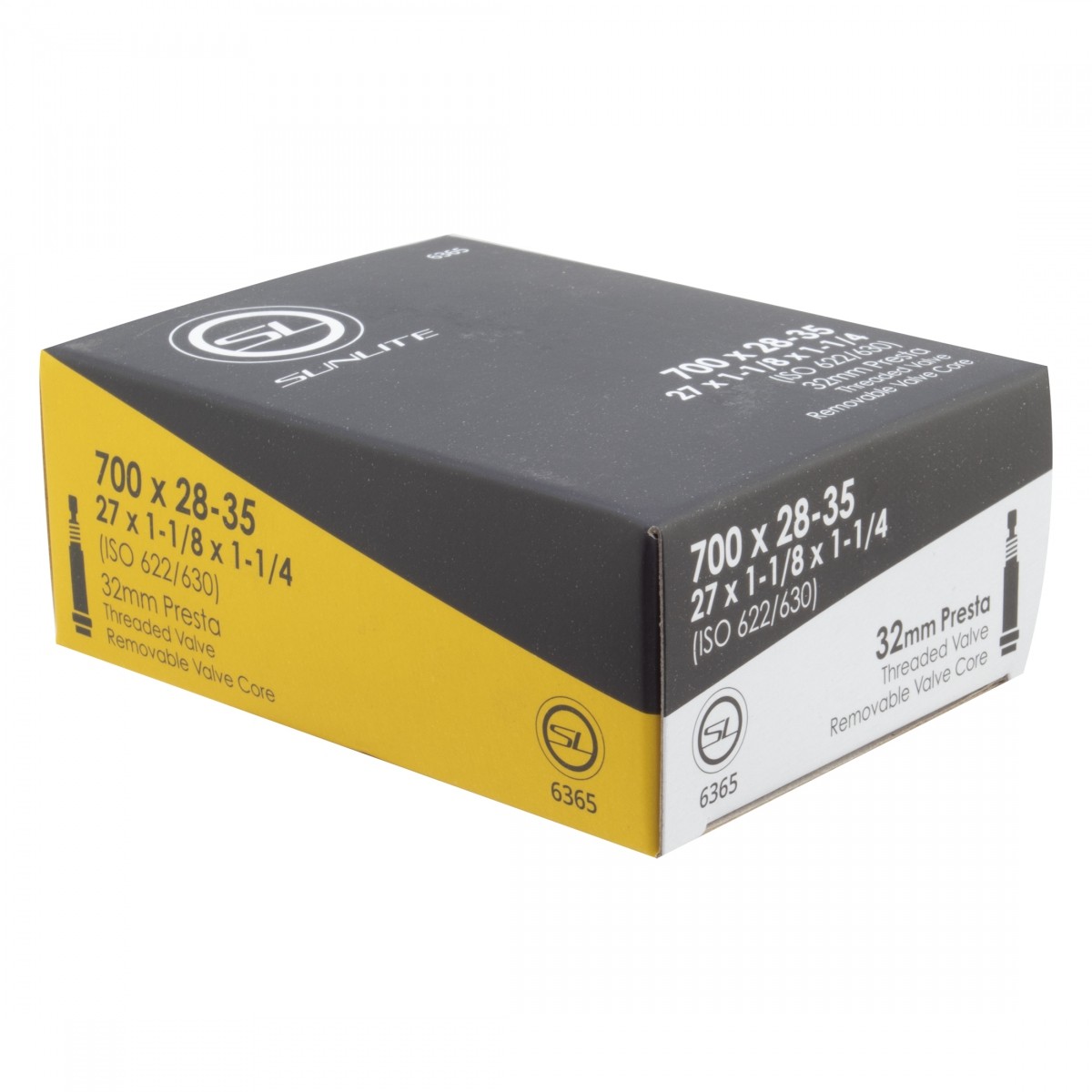 Клапан Sunlite Presta для шин 700x28-35 - Прочный шток с резьбой, плоский сгиб 30 мм