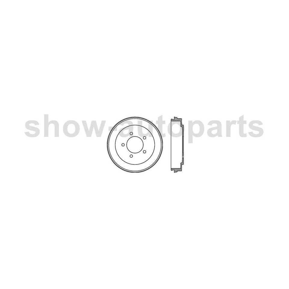 Tambor de freno trasero 2 piezas Centric para Jeep Compass Foto 3 de 4