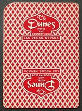 Dunes Hotel Las Vegas Nevada Vintage Single Swap Wide Playing Card Ace Spades