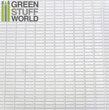 Plaque de Plasticard texturé RECTANGLES MOYENNE - Plasticarte - Polystyrène choc