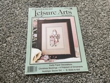 Leisure Arts Magazine December 1988 Christmas Cross Stitch Santa Mixed Crafts