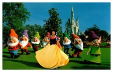 postcard Snow White & the 7 Dwarfs Walt Disney World 7864
