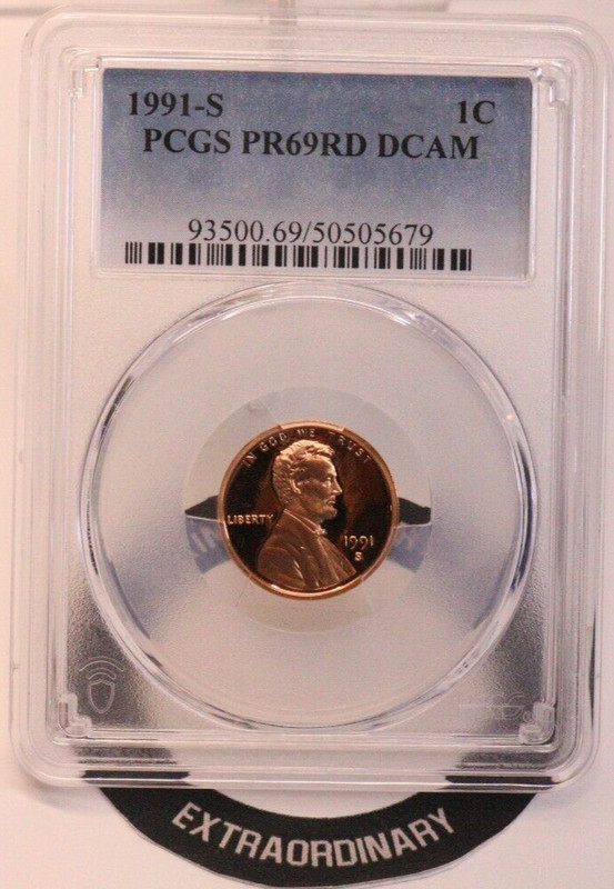 1991-S 1C Lincoln Cent Proof PCGS PR69RD DCAM GENUINE BEAUTIFUL COIN
