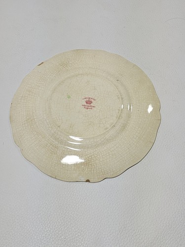 Plato de cena Johnson Brothers Dorchester 1931 flores de tulipanes rojos 8 3/4" NOTA - Imagen 3 de 8