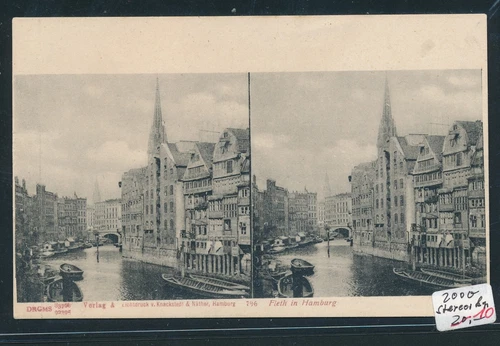 32062) Postcard Hamburg Fleth..., Stereo/3D Card..., ** around 1910